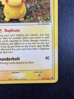2005 Pokemon Ditto (Pikachu) 39/113 Delta Species Non-Holo Regular - Image 5