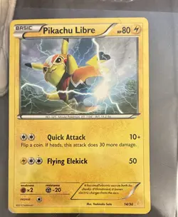 Pokemon Company Pikachu Libre 14/30 XY Trainer Kit Basic Regular Common Eng 2016 - Image 1