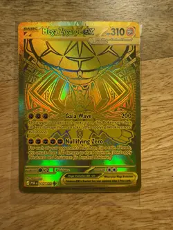 Pokemon TCG Mega Zygarde EX 124/088 POR Gold Secret Rare Full Art Holo 310HP 200 - Image 1