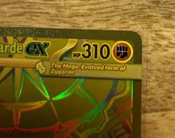 Pokemon TCG Mega Zygarde EX 124/088 POR Gold Secret Rare Full Art Holo 310HP 200 - Image 2