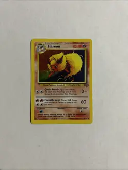 Flareon 3/64 Jungle Unlimited Holo LP+ Pokemon TCG - Image 1