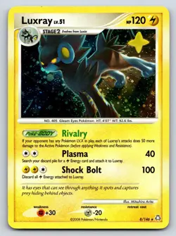 Luxray 8/146 Holo Rare Legends Awakened Pokemon Moderately Played - Image 1