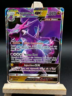 Pokemon Card Naganadel GX 160/236 Unified Minds Half Art Rare Near Mint - Image 1