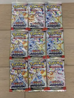 Pokemon Prismatic Evolutions Booster Packs Lot (9 Packs) *Came out of blisters* - Image 2