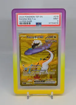 PSA 9 ✨ Raging Bolt ex ✨ Hyper Rare ✨ Temporal Forces Pokemon 218/162 + PSAGuard - Image 1