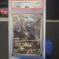 Pokemon N's Zekrom 210/193 M2a Mega Dream Ex Holo Art Rare PSA 10 2025 JP - Image 1