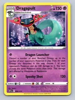 Dragapult Promo McDonald's Promos 2024 #006/015 tcg Pokemon Card NM - Image 1