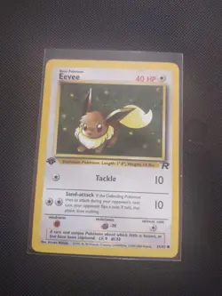 Pokemon Card Eevee #55/82 1st Edition Team Rocket - Image 1