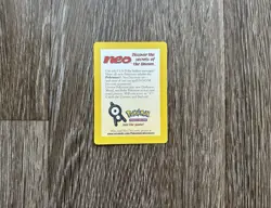 Vintage 2000 Pokemon Neo Discovery Wizards of the Coast Promo Card Pichu & Unown - Image 2