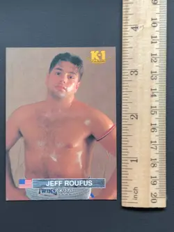 Jeff Roufus K-1 Grand Prix Card 26 TCG Bandai 1997 Japanese - Image 2