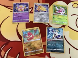 Pokemon Five Card Lot Of Radiant Shinies From The Sword And Shield Era NM - Image 1