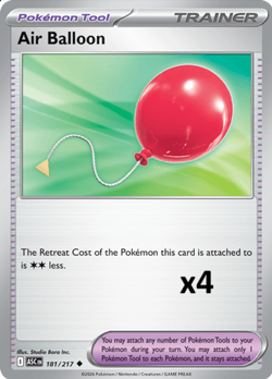 Pokemon TCG-Air Balloon x4 Playset Ascended Heroes 181/217 NM - Image 1