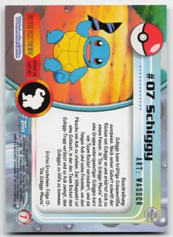 Schiggy 07 - Topps Series 1 Blaues Logo - DE - NM - Pokemon - Image 2