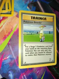 Pokemon Breeder Zuchter Vintage aus Base Set 2 Rare Trainer 105/130 - Image 4