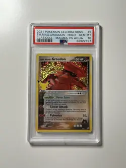 Pokemon (PSA 10) Team Magmas Groudon 9 Celebration Englisch - Image 1