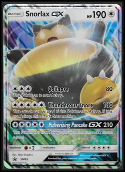 Snorlax GX SM05 Black Star Promo JUMBO OVERSIZED Pokemon Moderately Played - Image 1
