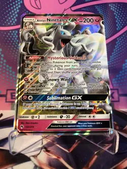Alolan Ninetales GX - 132/214 - Pokemon Lost Thunder Sun & Moon Rare Card - Image 1