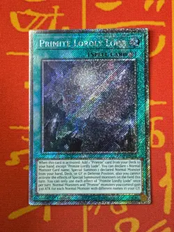 YUGIOH PRIMITE LORDLY LODE PLATINUM SECRET RARE NM RA05-EN072 - Image 1