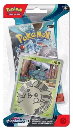 Pokemon TCG PARADOX RIFT Blister Booster Pack w/ Pineco Promo Card Sealed - Image 1