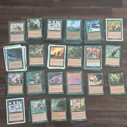 Magic The Gathering Green Instant Card Lot x113 various editions - Image 1
