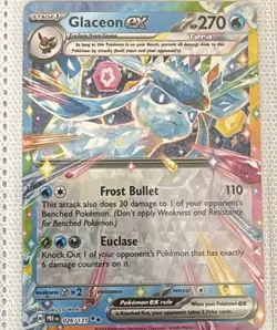 Glaceon ex 026/131 Holo NM Pokemon Card Prismatic Evolutions - Image 1