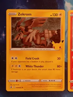 Reshiram and Zekrom Celebrations Holo Pokemon Cards Pokemon TCG 2/25 & 10/25 - Image 2