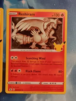 Reshiram and Zekrom Celebrations Holo Pokemon Cards Pokemon TCG 2/25 & 10/25 - Image 3