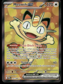 Pokemon Cards Meowth ex 107/088 Perfect Order Ultra Rare NM - Image 1