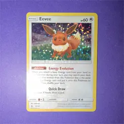 Pokemon Eevee 11/12 McDonald's 2018 Promo Holo English TCG Card illus. SHIBUZOH - Image 1