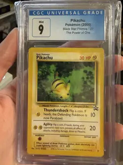 Pokemon Pikachu #27 'Bumblebee' Black Star Promo Card CGC 9 Mint Blue Label! PSA - Image 1
