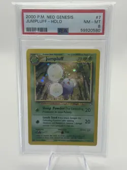 2000 Pokemon Neo Genesis #7 Jumpluff Holo - PSA 8 Card P.M. - Image 1