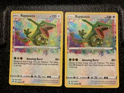 Pokemon Rayquaza Amazing Rare Holo Lot 2 Cards 138/185 English - Image 1