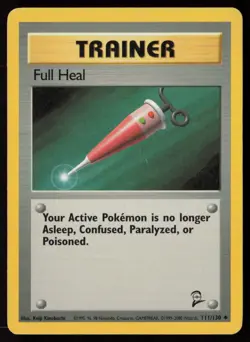 Full Heal 82/102 Uncommon Base Set Unlimited Pokemon Moderately Played - Image 1