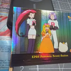 RAINBOW Pokemon Topps Series 2 EP25 Pokemon Scent-Station Foil Holo - Image 3