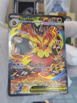 Mega Emboar EX 273/217 Evolutions Secret Rare Full Art Holo HP 380 - Image 2