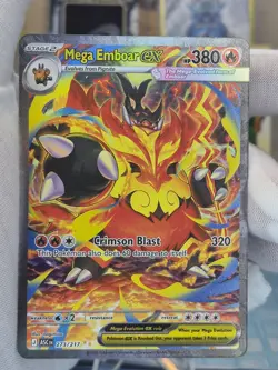 Mega Emboar EX 273/217 Evolutions Secret Rare Full Art Holo HP 380 - Image 3