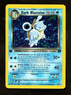 Pokemon 1st Edition Dark Blastoise 3/82 Team Rocket Holo - Image 1