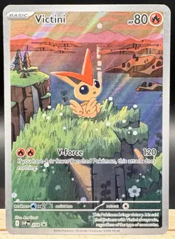 Victini 208 Black Star Promo Full Art Black Bolt & White Flare Pokemon TCG NM - Image 1