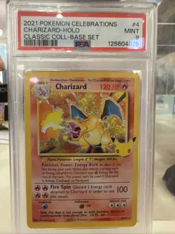 2020 Pokemon Celebrations Charizard Hollow Classic Base Set Mint 9 - Image 1