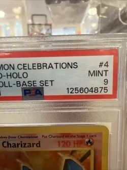2020 Pokemon Celebrations Charizard Hollow Classic Base Set Mint 9 - Image 2
