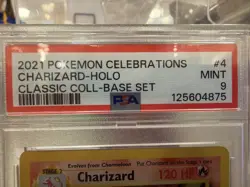 2020 Pokemon Celebrations Charizard Hollow Classic Base Set Mint 9 - Image 3