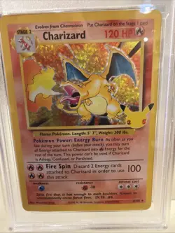 2020 Pokemon Celebrations Charizard Hollow Classic Base Set Mint 9 - Image 4