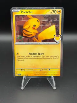 Pikachu (Pokemon Day 2026) 051/162 Holo Pokemon NM - Image 1