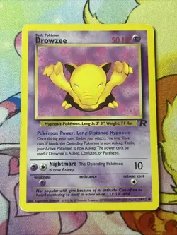 Drowzee - 54/82 - Pokemon Team Rocket 2000 - Unlimited Common WOTC Card MP - Image 1