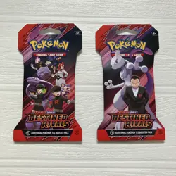 Pokemon Destined Rivals & Phantasmal Flames Sleeved Booster Pack (X4) New Sealed - Image 3