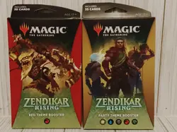 MAGIC The Gathering ZENDIKAR RISING 35 Card Red + Party Theme Booster Lot - New - Image 1