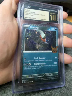 Pokemon Darkrai TCG 136/197 Trick or Trade Booster 2024 Pristine 10 (POP 26) - Image 1