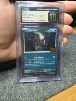 Pokemon Darkrai TCG 136/197 Trick or Trade Booster 2024 Pristine 10 (POP 26) - Image 2