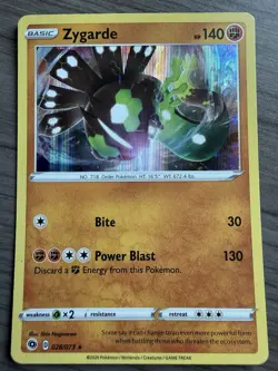 Pokemon TCG Zygarde 28/73 Holo Rare Champions Path NM - Image 1
