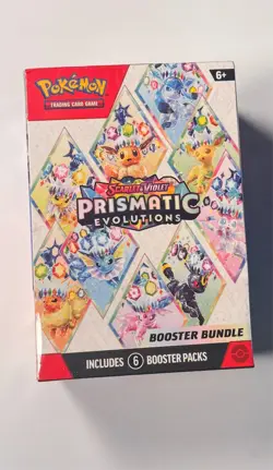 Pokemon TCG Scarlet Violet Prismatic Evolutions Booster Bundle Sealed, 6-Pack - Image 1